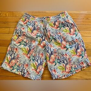 Vilebrequin Elastic Waist Coral Lobster Fish Starfish Swim Trunk Brief Mens XXL